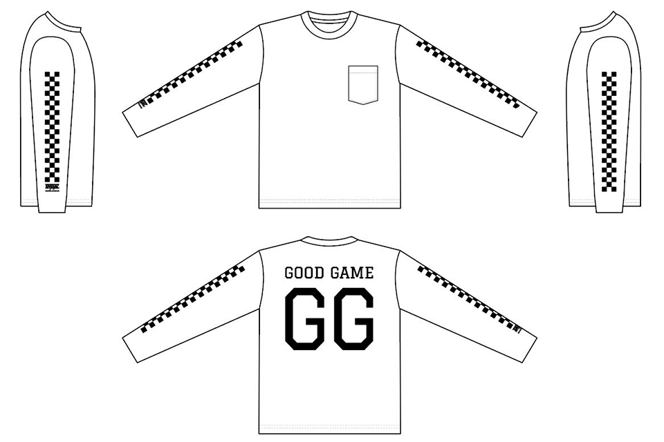 RAGE チェッカーフラッグロングTシャツ(M/L/XL) ¥3,500