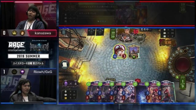 「G×G」でのプロデビューをひかえたRiowh選手は、第6回戦のフィーチャーマッチでkanazawa選手と対戦。