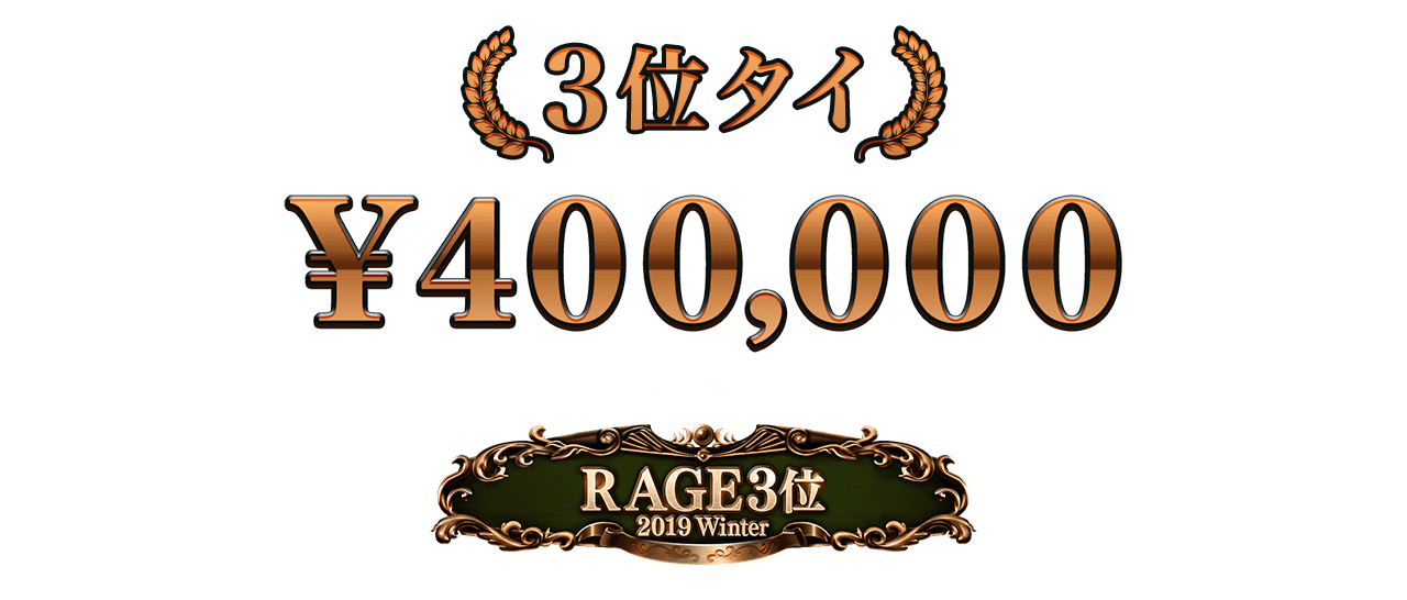 3位タイ 40万円 + 特別称号